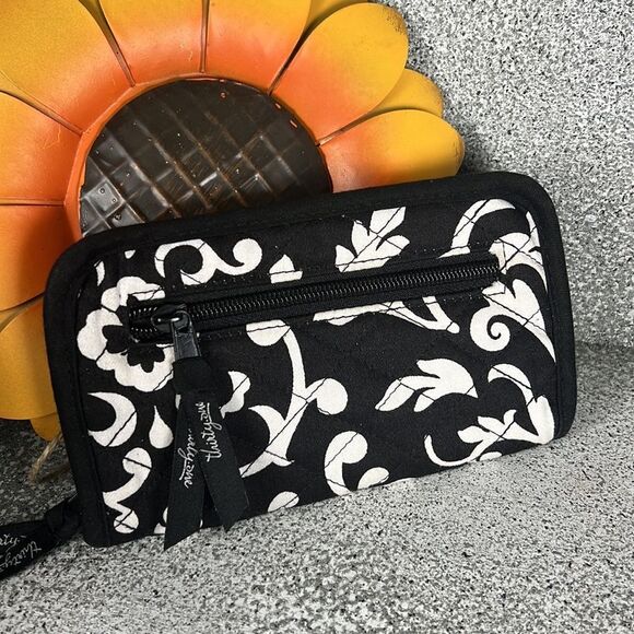 Thirty-One Organizing Shoulder Bag  Purse & Wallet Set Black Parision Pop - Picture 10 of 11